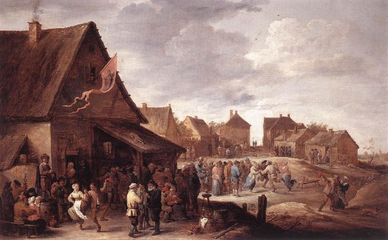 TENIERS, David the Younger Village Feast dtg oil painting picture